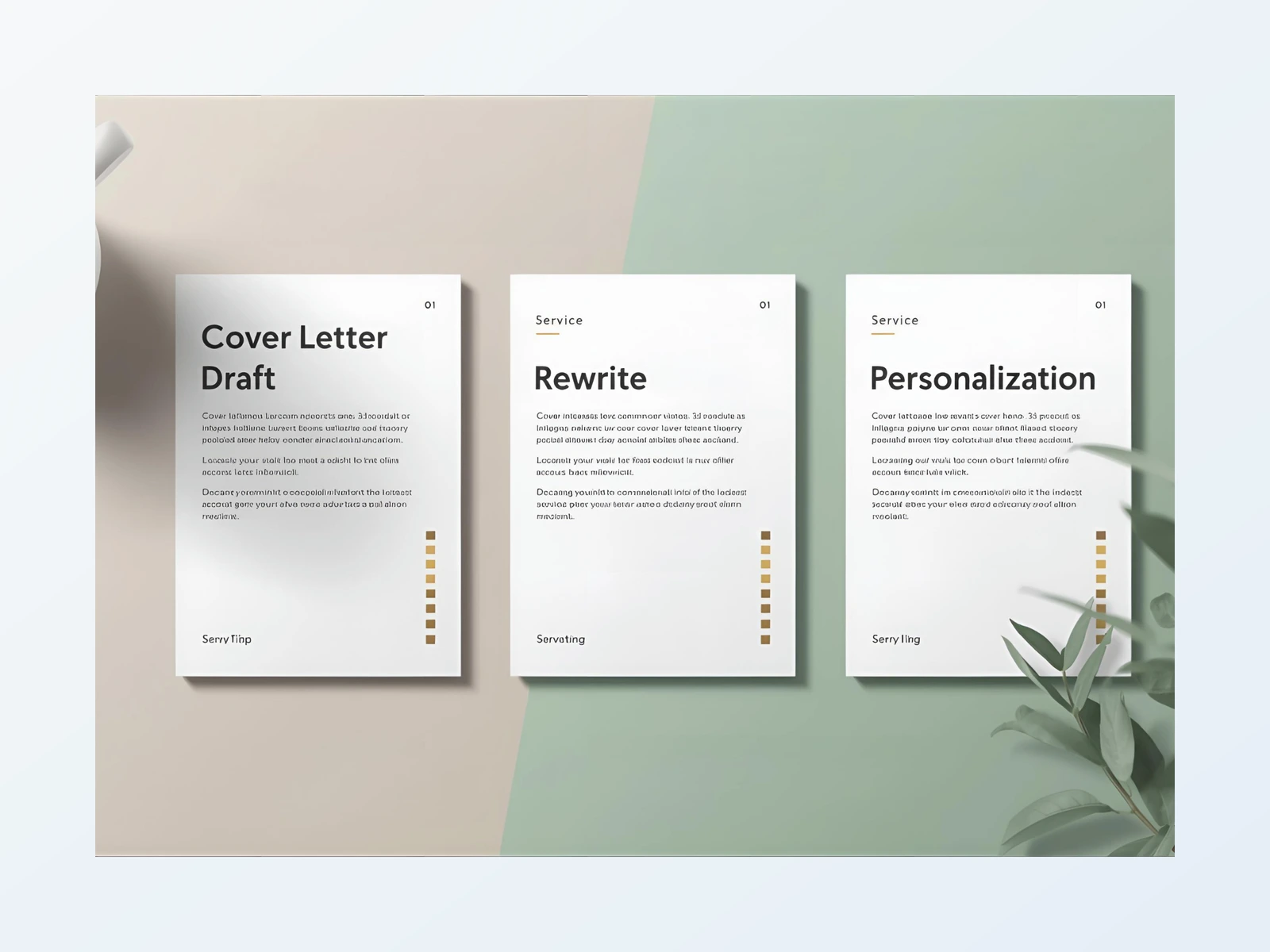 Cover letter and job application workspace illustration