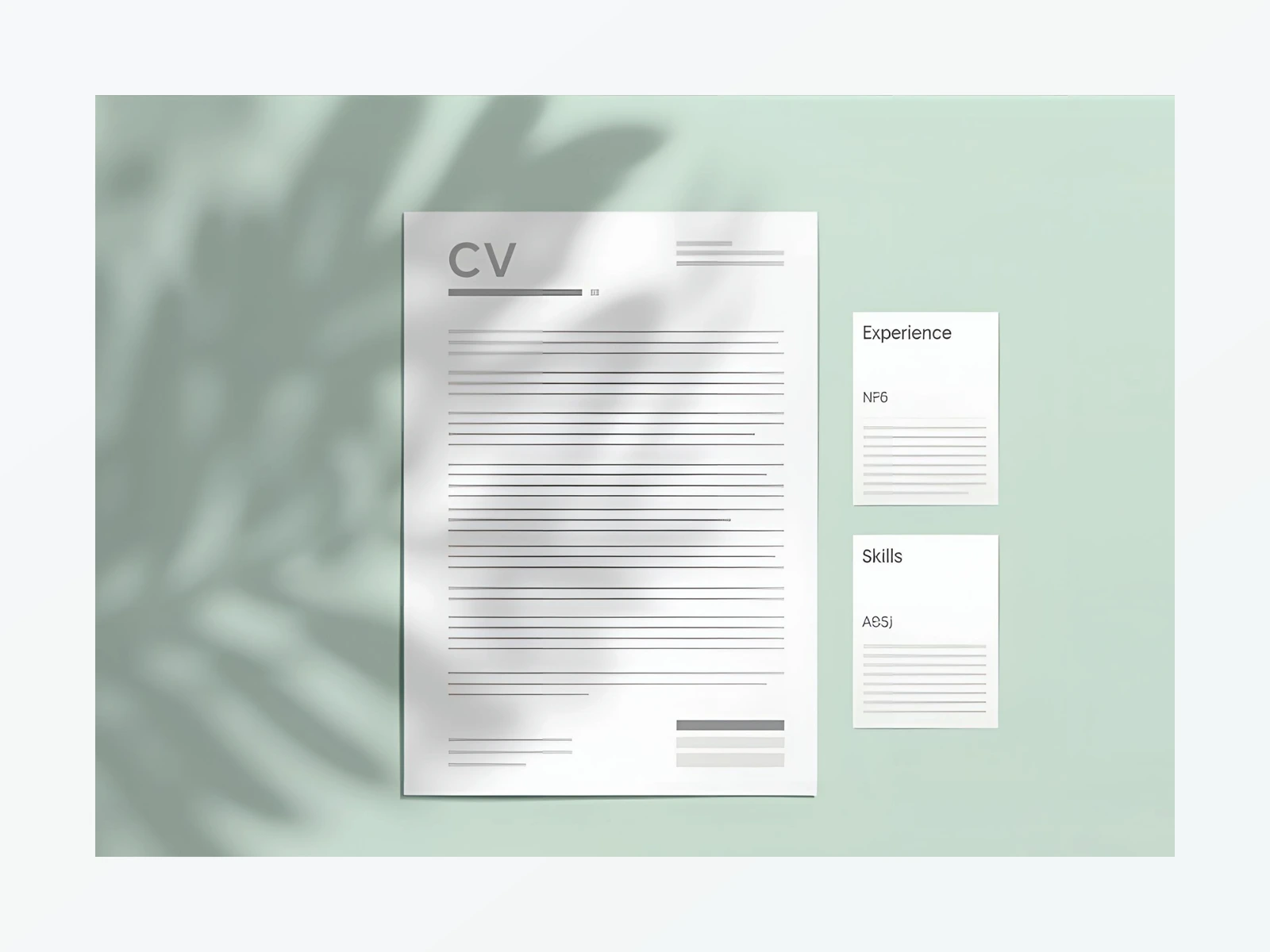 CV, cover letter, and LinkedIn interface illustration